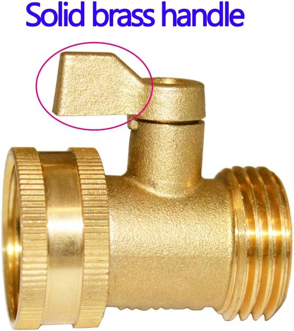 HQMPC Garden Hose Shut Off Valve 3/4" GHT Heavy Duty Hose On Off Valve Ball Valve 2 Pack With 4Pcs Washers