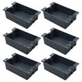 YQYISU Gray Plastic Old Work Box 1 Gang for Home Improvement,Shallow Electrical Box,8 Cubic Inch,ETL Listed.(6 Pack)