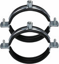 AKIHISA 2 PCS Split Ring Pipe Hanger Heavy Duty Adjustable Pipe Bracket Clamp Wall Ceiling Mount Pipe Supports ID 6 2/7 Inch(160mm)