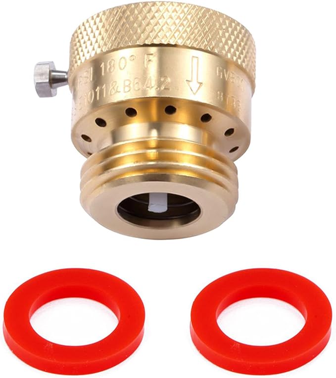 1 Pack Brass 3/4" Inch GHT Hose Bibb Connector Backflow Preventer Vacuum Breaker