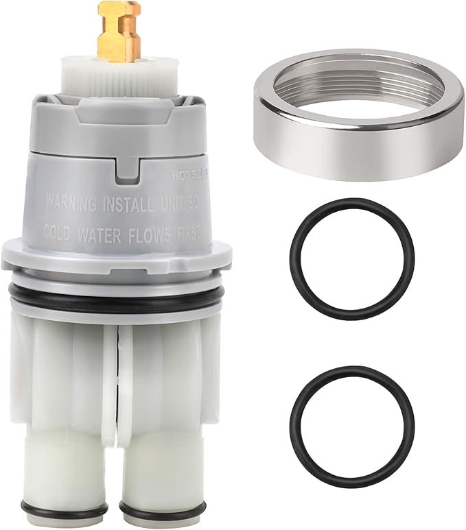 RP46074 Delta Shower Cartridge Replacement for Delta 13/14 Series Single Handle Bath Tub Shower Faucet Universal Delta Shower Valve Cartridge Replacement Parts Repair Kit with RP22734 Bonnet Nut