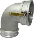 Gloxco Aluminum Type DA Cam and Groove Hose Fitting, 90 Degree Elbow, 6" Female Camlock x 6" Male Camlock (CAM-60-DA90-AL)