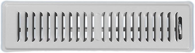 Shoemaker 2x12 Floor Register – Cement Gray Heavy Duty Metal Floor Vent Cover for Home Floors - Premium Forced Air Vent Covers