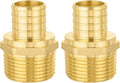 2-Pack PEX Fittings, 1" PEX x 1" Male Threaded NPT Adapter, ASTM F1807