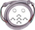 (1/2" Dia * 6 Feet with Wire) Yariwiz Flexible Electrical Conduit Liquid Tight PVC Conduit Kit with 3-Conductor 10 Gauge AWG Wires, Sealtight Seal Flex Liquidtight Wire Outdoor Non Metallic Grey