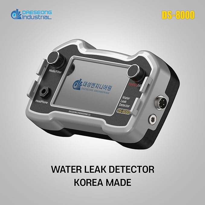 DS-8000 Professional Acoustic Water Leak Detector – Made in South Korea | Premium Quality with Separate Internal & External Sensors and Headphones.