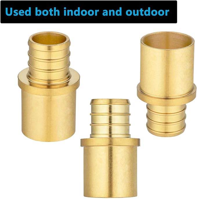 (10 Pack) Lidertik Copper to Pex Fittings 3/4 inch, 3/4" Pex F1807 x 3/4" Male Sweat Adapter Brass