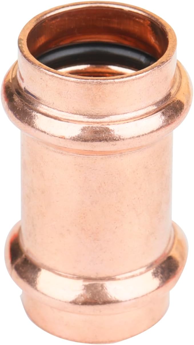 WHK 10 PackS 3/4" Press Propress x 3/4" Copper coupling Adater Fittings Connect From Cooper to Cooper Pipe(Lead-Free,No Stop)