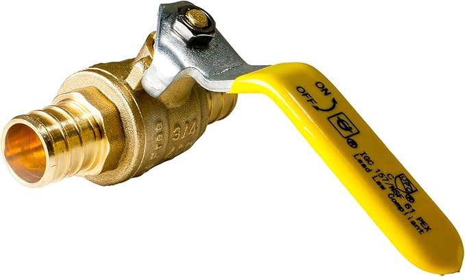 XFITTING 3/4 inch Pex Ball Valve, Full Port, Brass, 1 Piece