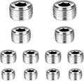 Joywayus 12PCS Stainless Steel Male Thread Internal Hex Head Pipe Plug Fittings 1/2" NPTx2+3/8"NPTx2+1/4"NPTx4+1/8"NPTx4