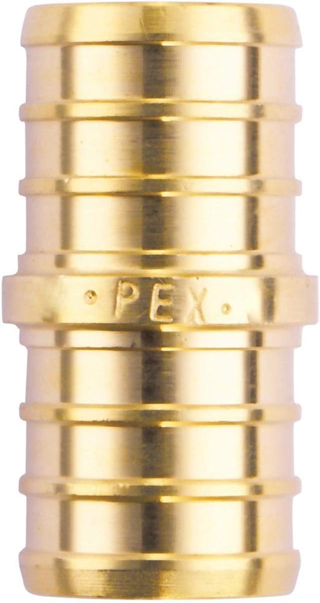 3/4 inch Straight Coupling PEX 3/4" (pack of 8) Lead-Free Brass Barb Crimp Pipe Fitting/Fittings