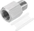uxcell Pipe Fitting Reducing Adapter, 1/8" NPT Male x G1/8" Female 304 Stainless Steel Reducer Connector for Water Oil Air Pressure Gauge, Silver