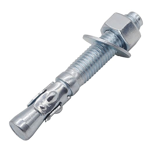 5/8" x 4-1/2" Wedge Anchor, for Cement and Concrete only, zinc-Plated Carbon Steel Screws and lag Bolts （30 pcs