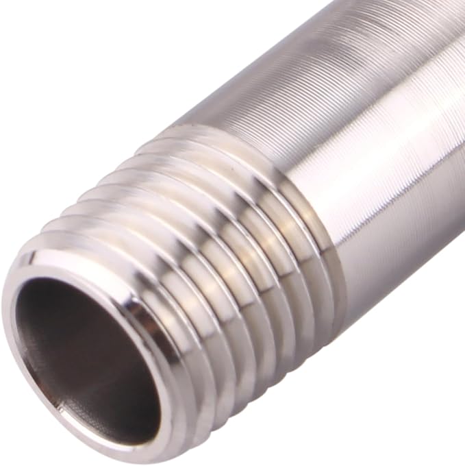 DERNORD 2 Pack Sanitary Male Threaded Pipe Fitting to TRI CLAMP with 2 Silicone Gaskets (OD 50.5mm Ferrule) (Pipe Size: 1/4" NPT)