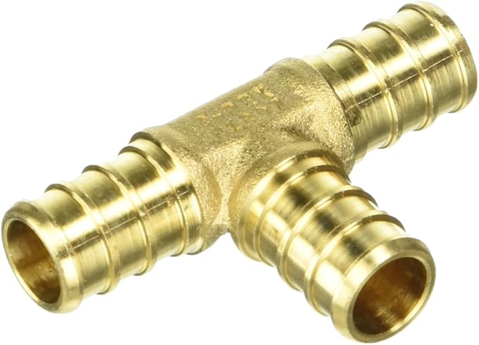 Fitting Pex 1/2 Tee Brass 10pk