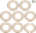 HARFINGTON 8pcs Wall Split Flange 78mm/3.1" Self-Adhesive Plumbing Cover Plates ABS Plastic Round Escutcheon Plate Buckle Design for Water Pipe Bathroom Kitchen Decoration, Gold Tone