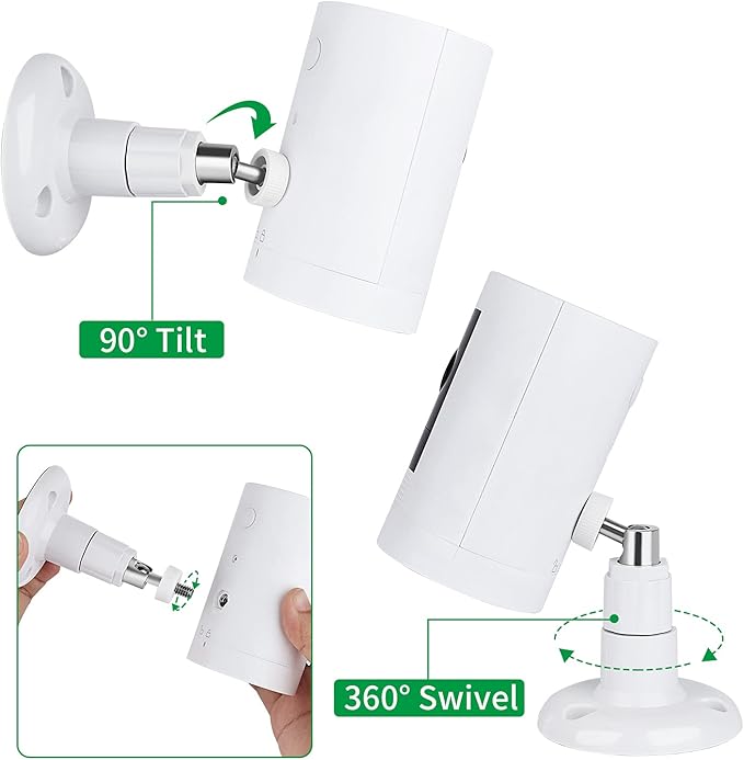 ALERTCAM 2Pack Adhesive Wall Mount for Stick Up Cam & Outdoor Cam Plus, 360 Degree Adjustable Screwless Bracket for Your Surveillance Camera, 2 Ways Installation Without Drilling