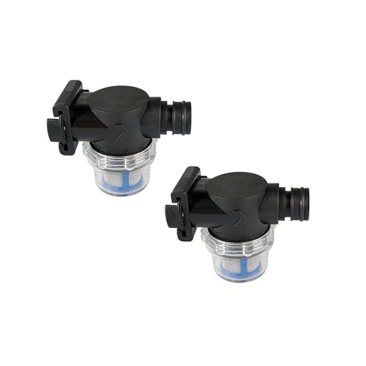 SEAFLO Inline Water Pump Filter 52S02-3/4" Male Quick Attach with 1/2" Hose Barb, 50 MeshSteel Strainer with Plastic Shell, Fits SEAFLO 56 Series Pumps, RV, Marine, Agriculture, Lawn Care (2-Pack)