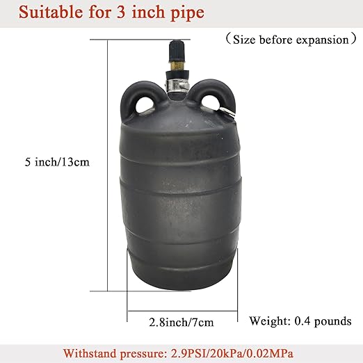 Inflatable Pipe Plug,Test Plug Plumbing,Sewer Test Plug,Inflatable Pipe Plug Balloon Plug,Pipe Test Plug,Plumbing Balloon Plug (3 inch)