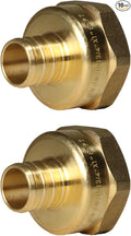 XFITTING 3/4 inch Pex x 1 inch Female NPT Adapter, 23-4-7=10X, 10 Pieces