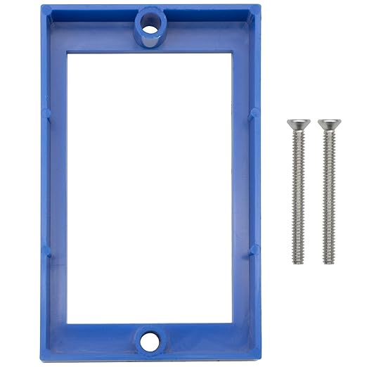Single Gang Outlet Box Extender for Electrical Box, Including Installation Screws,1/2",Receptacle Extender for Home Improvement,Blue,1 Pack
