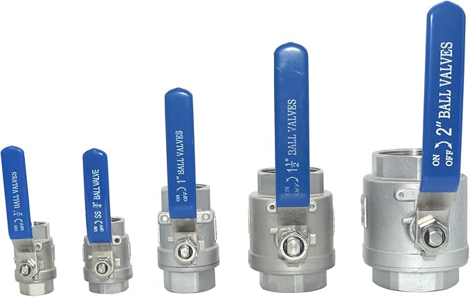 DAN SPEED 1" NPT Female SS 316 Stainless Steel Full Port Ball Valve Vinyl Handle WOG1000