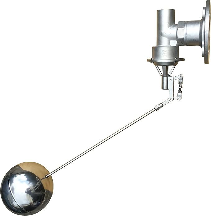 Viton sealing, 304 Stainless Steel Balanced Float Ball Valve, Tank Mount, 100 Psi (2'' Flange)
