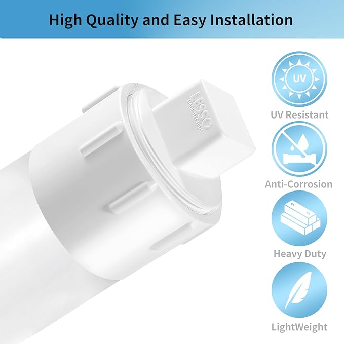LESSO 4" PVC Sewer Cleanout Adapter with Plug, PVC DWV Pipe Fitting Flush Sewer Cleanout Cap for Drainage Piping System