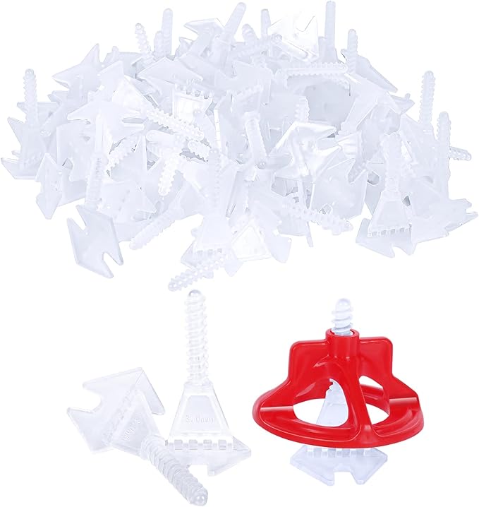 Pro-Grade 1/16" Tile Leveling System Clips 2000pcs - Dual-Purpose Leveler & Spacer for Ceramic & Stone Tiles | Lippage Prevention & Precision Gap Control | Effortless DIY Install(2000base, 1/16)
