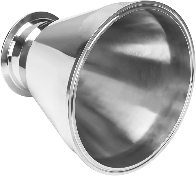 DERNORD Sanitary Fitting Reducer Fitting SUS304 Tri Clamp Ferrule Style 8" Tube OD to 4" Tube OD