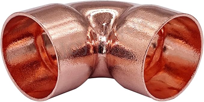 Joywayus 1PCS 1-1/4" Copper 90 Degree Elbow Coupling Sweat Solder Pipe Fitting Pressure Plumbing Solder Connection