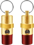 2 Pieces 1/4'' Male 150 PSI NPT Air Compressor Pressure Relief Valve Brass Safety Valve Air Compressor Check Valve