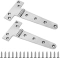 Boat T Type Hinge, Marine Grade Stainless Steel 316 Heavy Duty Strap Butt Hinge Durable Marine Applications for Hatch, Cabinet, Gate, and Door