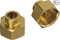 2 Pcs Brass Faucet Adapter, G 1/2 Inch Female to 3/8 Inch (9/16") Male Compression Connector, Reducer Fitting to Connect 1/2" Angle Stop to 3/8" Supply Lines