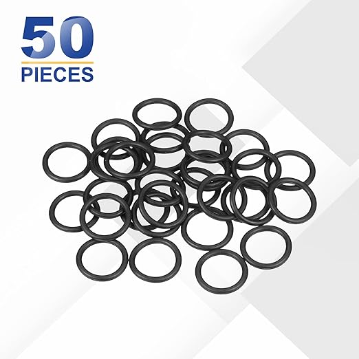HARFINGTON 50pcs Nitrile Rubber O-Rings 19mm OD 14.2mm ID 2.4mm Width Metric Buna-N NBR Sealing Gasket Plumbing Sealing Repair O Rings for Car Auto Vehicle Repair Faucet Air Gas