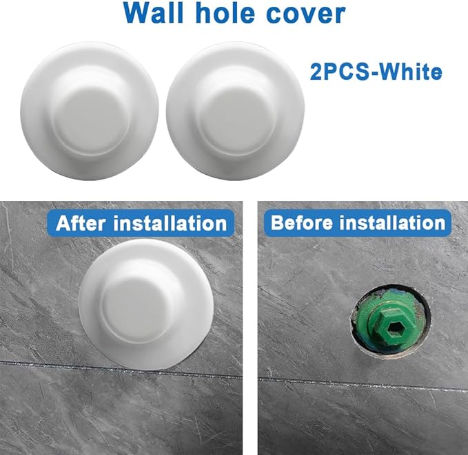 3"Pipe Wall Hole Covers,Water Pipe Cover Escutcheon Caps Plumbing Caps,Self-Adhesive Plugs Round Shower Pipe Caps for Concealing Wall Bathroom Faucet Toilet Air Conditioner Holes Decoration,White