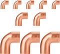 10-Pack EFIELD 5/8" FTG x Copper Short Radius 90° Street Elbow Copper Fitting (5/8"x5/8"),(COPPER082)