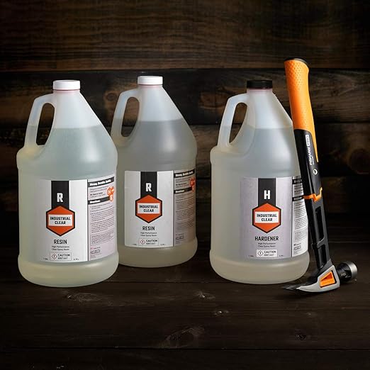 Industrial Clear - Rock Hard Epoxy Resin - 3 Gal Kit