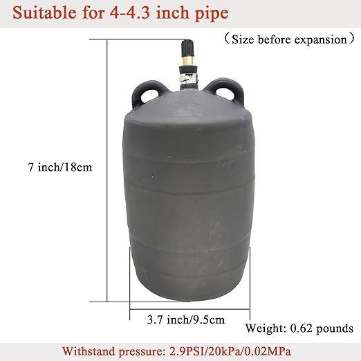 Inflatable Pipe Plug,Test Plug Plumbing,Sewer Test Plug,Inflatable Pipe Plug Balloon Plug,Pipe Test Plug,Plumbing Balloon Plug (4 inch)