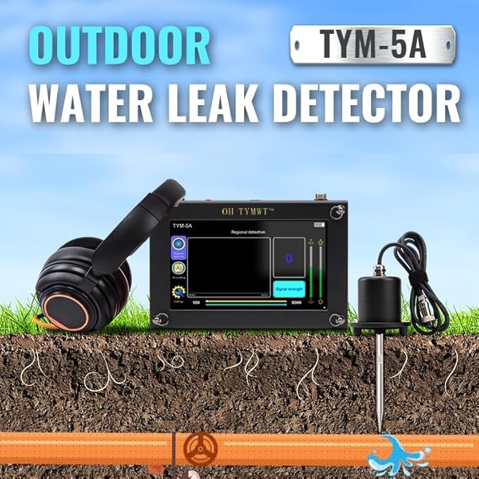 TYM-5A Pressure Pipe Leak Detector - Acoustic Detection Technology for Water Supply/Heating System Leak Location