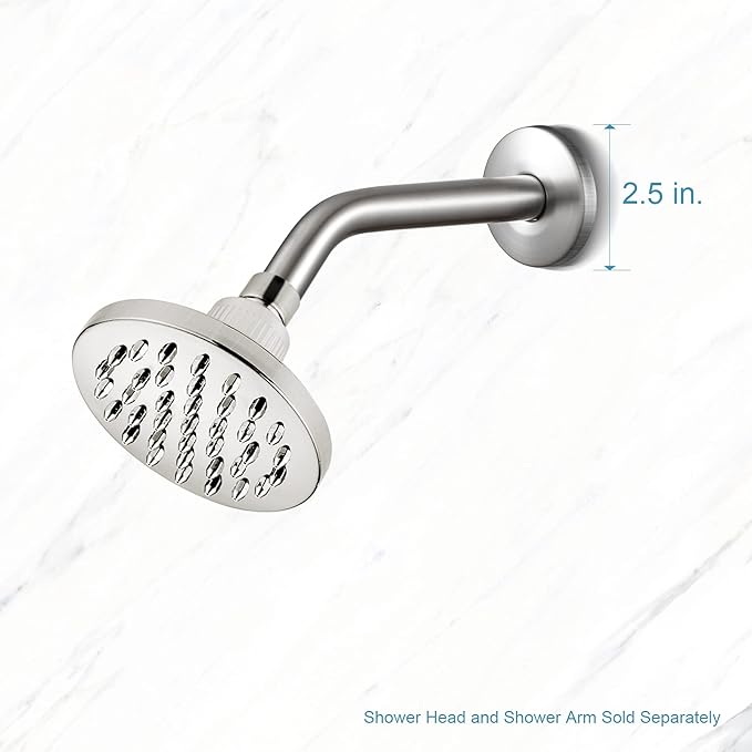 OFFO Shower Arm Flange Brushed Nickel 2.5 Inches in Outer Diameter Replacement Shower Head Arm Escutcheon Plate Suitable for Most Brands Shower Head Arms