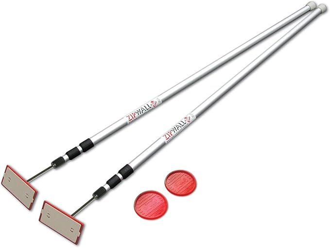 ZipWall SLP2-PK6 12' Spring, 6 2 Unit Loaded Poles for Dust Barriers, w