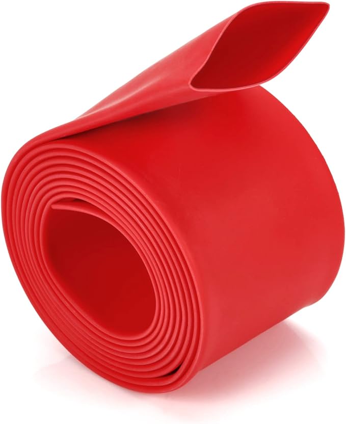 Chanzon 3:1 Ratio 1-1/4" (30mm) Heat Shrink Tubing - Marine Grade Waterproof Adhesive Lined - 4Ft Roll (1.22M Total Length) Red Polyolefin Sleeving Wrap Shrinking 3 to 1 Ratio 1pcs