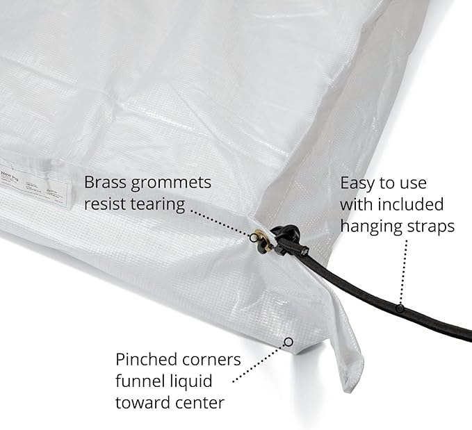 PIG Quick Response Roof Leak Diverter Tarp Kit with Hanging Straps - 30" x 30" - PMB30587-WHS
