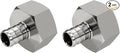 Barb Crimp PEX 1/2" x 1/4" NPT Female Thread Adapter Stainless Steel Crimp Fitting (Pack of 2)