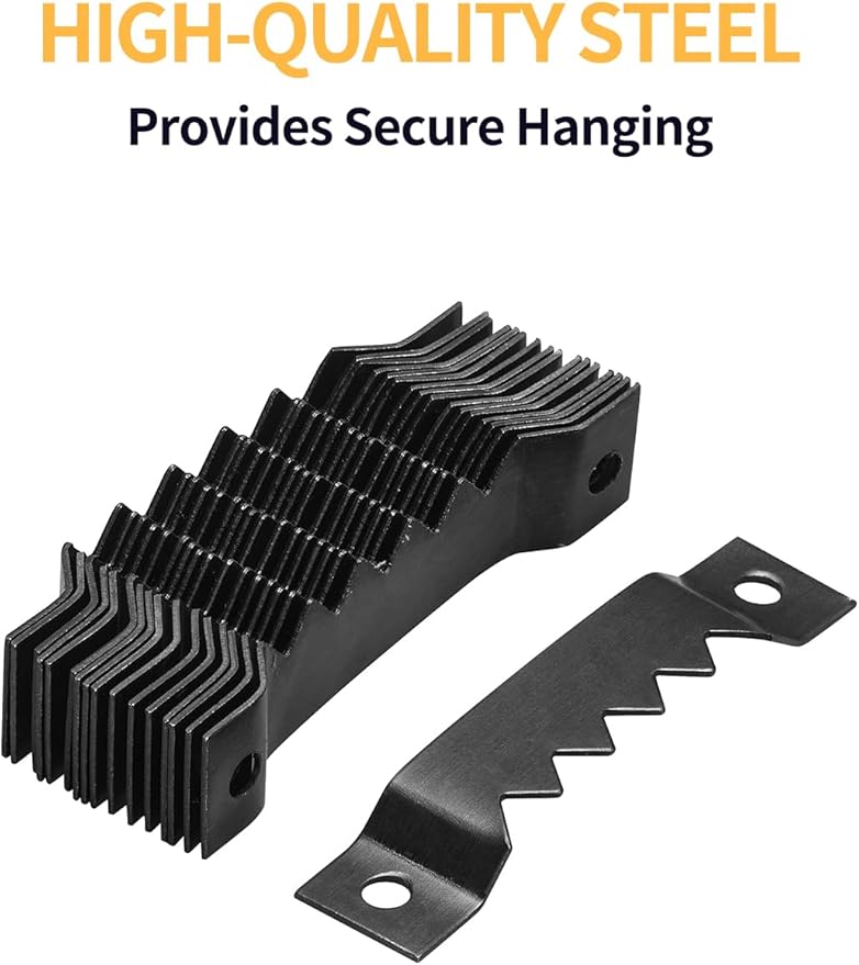 100 Pack Sawtooth Picture Hangers – Small & Heavy-Duty,2 Sizes for Photo Frames,Art,Paintings,and Canvas Hooks