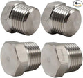 npt 1/2 stainless steel Male Thread hex Head water Pipe Plug, adapt to cap brass socket fitting manifold nut (Pack of 4)