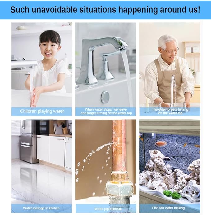 UseeLink WiFi Water Sensor, Smart Water Leak Detector, 100dB Adjustable Alerts & App Smart Push, IP67 Waterproof, Wireless Detector for Kitchen, Bathroom, Basement, No Hub Required