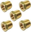 3/8" NPT Male x 1/4" NPT Female Brass Bushing Reducer Adapter Reducing Pipe Fitting 5pcs 1200 PSI
