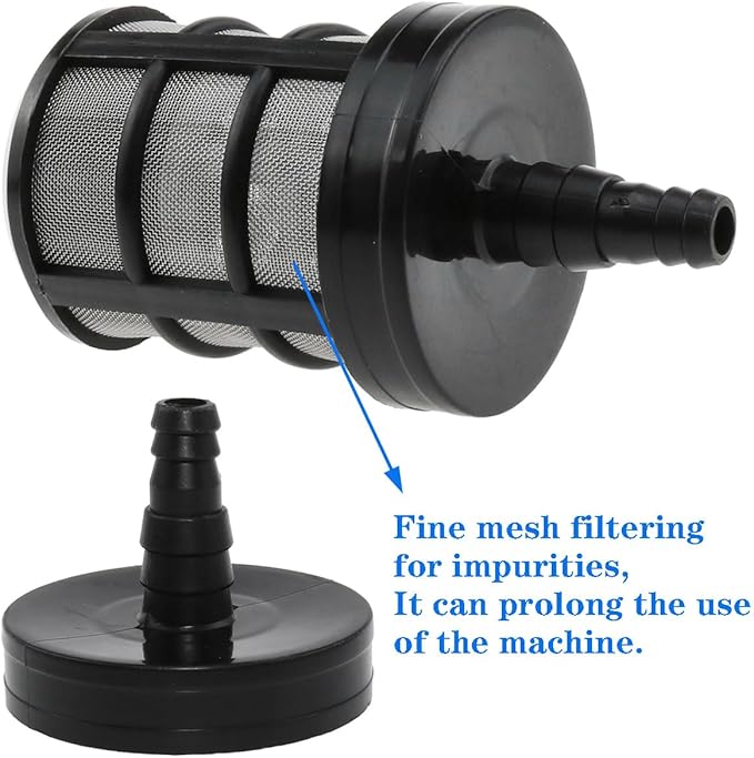 Stainless Steel Encryption Filters Double-Layers Stainless Steel Encryption Garden Hose Strainer with 3/8", 1/2" Barb Connection for Sprayer，Car Washers，Oil Pumps and Industrial Equipment (2 Packs)